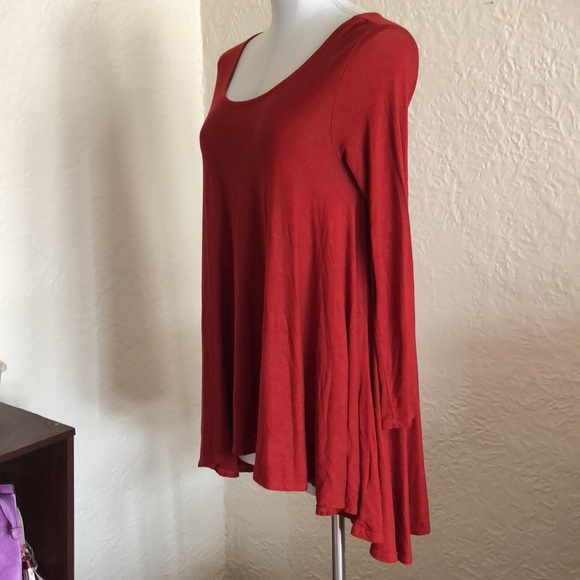 Urban Outfitters Kimchi Blue Rich Orange Pumpkin Spice Swing Tunic Shirt - Picture 3 of 8